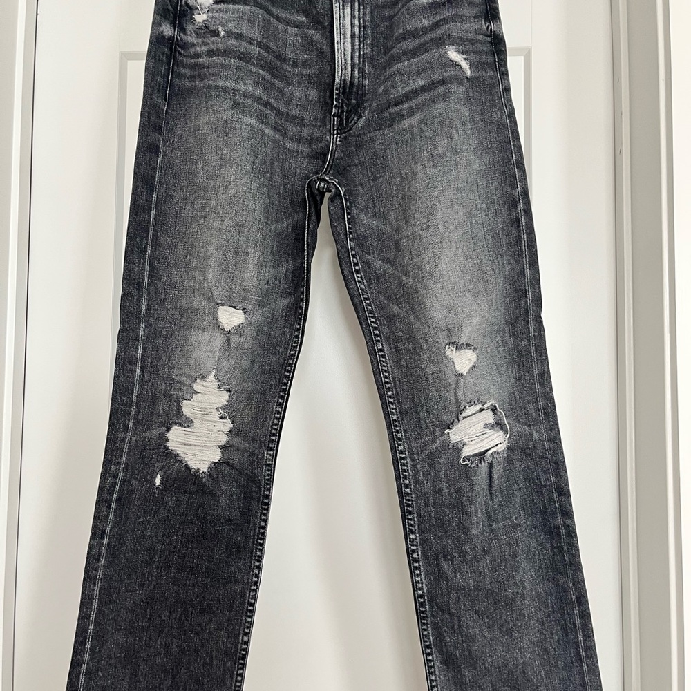 Mother Distressed Black Jeans